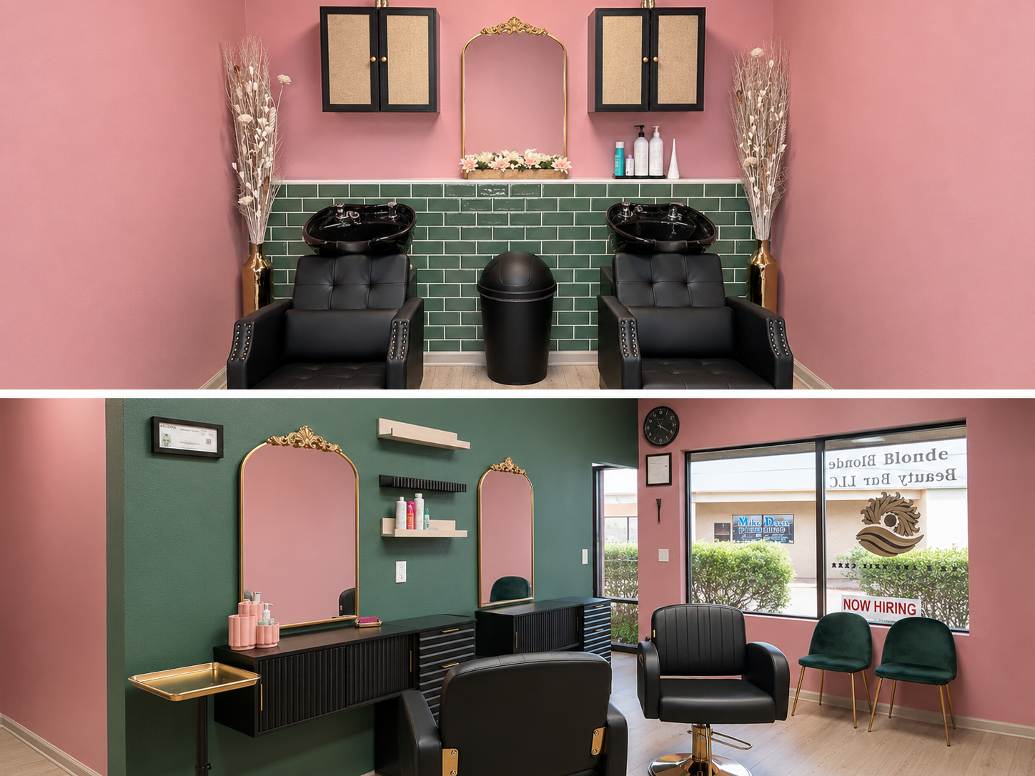 Beach Blonde Beauty Bar salon interior — styling stations in Gold Canyon AZ
